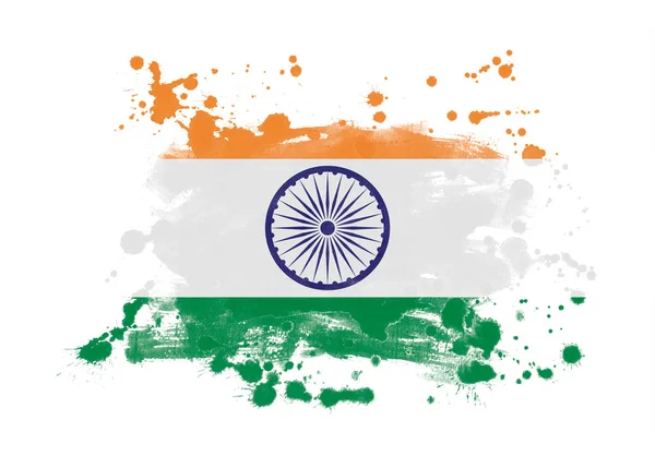 India flag grunge painted background
