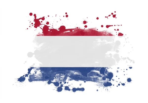 荷兰国旗漆成的背景 — 图库照片