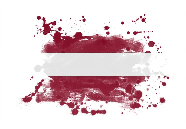 Łotwa Flaga Grunge Malowane Tło — Zdjęcie stockowe