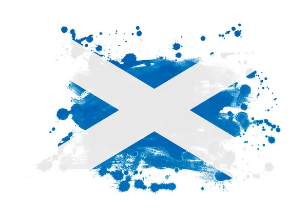 Skoçya Bayrağı Grunge Boyalı Arka Plan — Stok fotoğraf