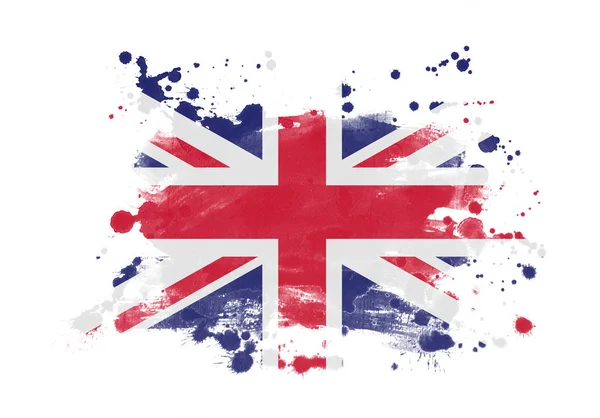 Velká Británie Vlajka Grunge Namalované Pozadí — Stock fotografie