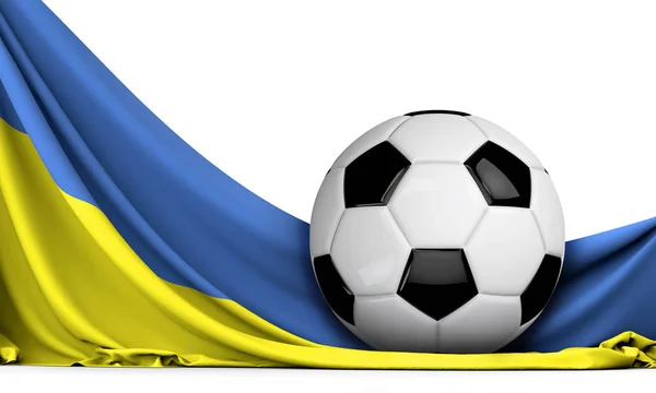 Fotboll Ukrainas Flagga Fotbollsbakgrund Konvertering — Stockfoto