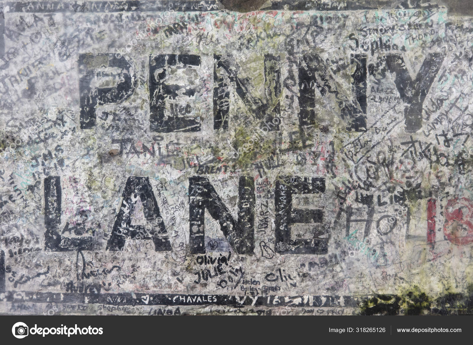 Download - Penny Lane road sign. A popular tourist destination in 