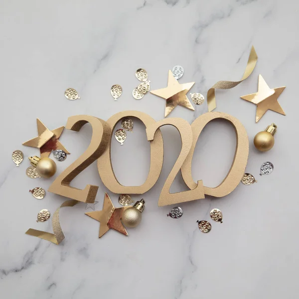 2020年新年派对金饰庆祝活动背景. — 图库照片
