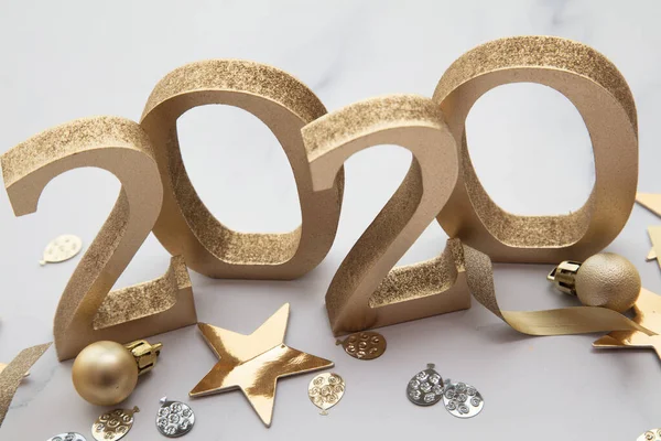 새 해인 2020 년 당 금장식 행사 배경. — 스톡 사진