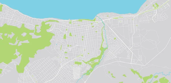 Vetor urbano mapa da cidade de san carlos de bariloche, Argentina — Vetor de Stock