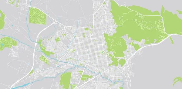 Şehir vektör şehir haritası Salta, Arjantin — Stok Vektör