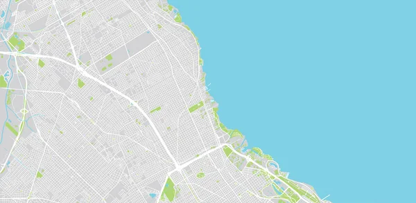 阿根廷Vicente Lopez城市矢量地图 — 图库矢量图片