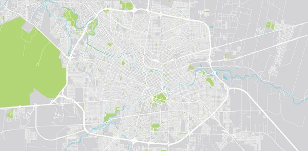 Stadsvector plattegrond van Cordoba, Argentinië — Stockvector