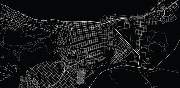 Vetor urbano mapa da cidade de san carlos de bariloche, Argentina — Vetor de Stock