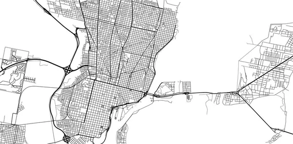 Mapa da cidade de vetores urbanos de Santa Fe, Argentina —  Vetores de Stock