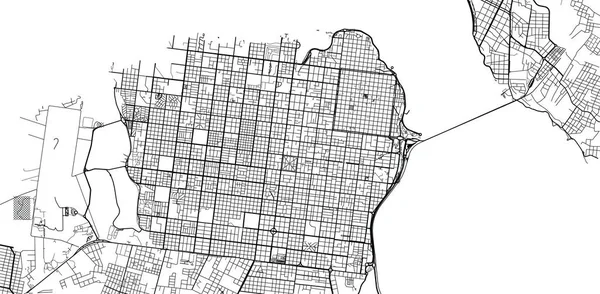 アルゼンチンポサダスの都市ベクトル都市地図 — ストックベクタ