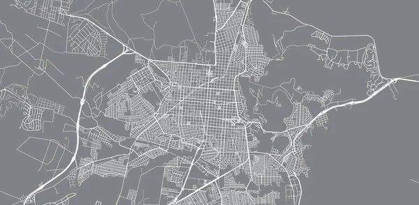 Mapa da cidade de vetores urbanos de Salta, Argentina — Vetor de Stock