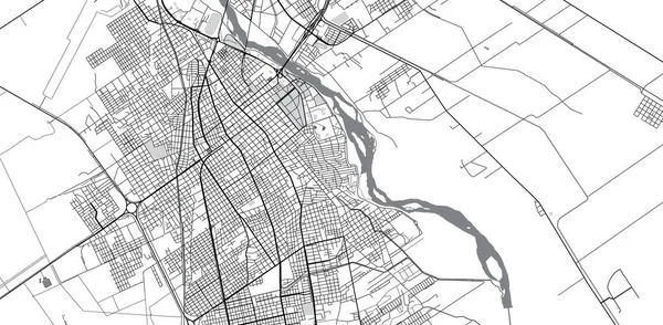 Mapa da cidade de vetores urbanos de Santiago del Estero, Argentina — Vetor de Stock