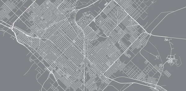 アルゼンチンのバイーア・ブランカの都市ベクトル都市地図 — ストックベクタ