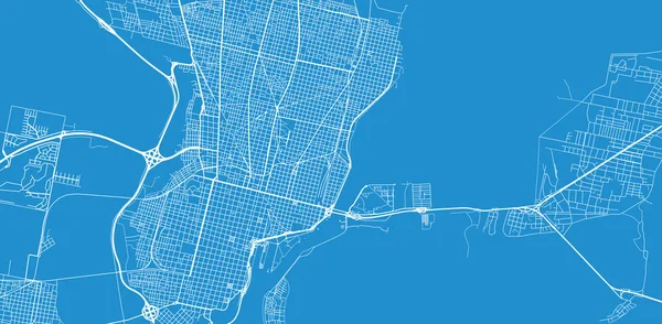 Mapa da cidade de vetores urbanos de Santa Fe, Argentina — Vetor de Stock