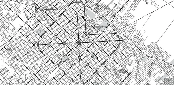 Urban vector city map of La Plata, Argentina — стоковий вектор