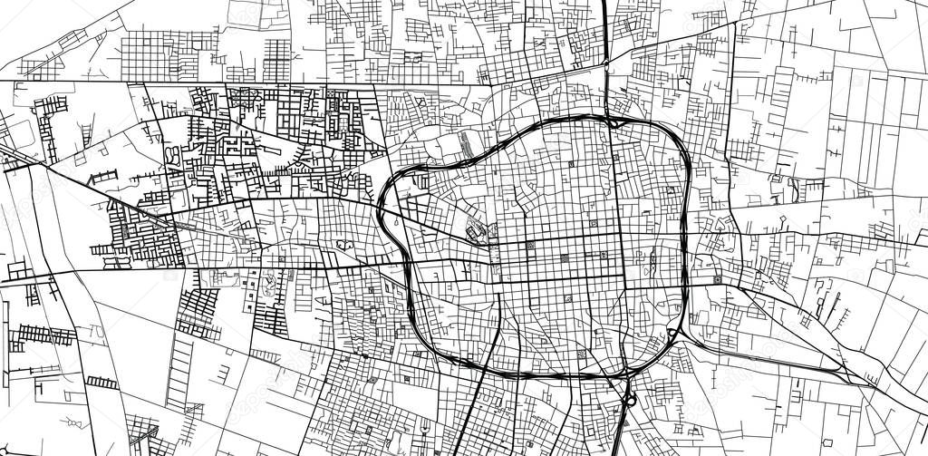 Urban vector city map of San Juan, Argentina