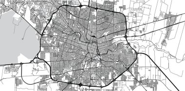 Şehir vektör şehir haritası Cordoba, Arjantin