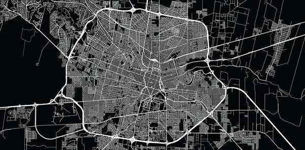 Mappa città vettoriale urbana di Cordoba, Argentina — Vettoriale Stock