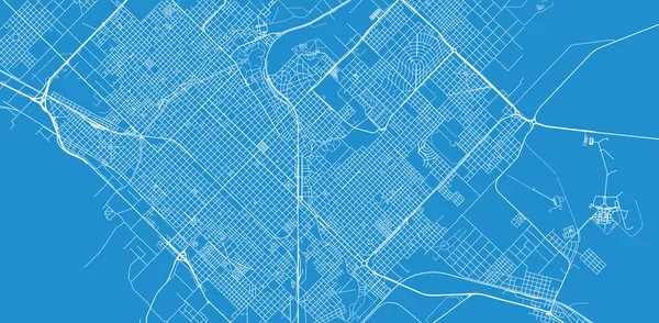 阿根廷巴伊亚布兰卡城市矢量地图 — 图库矢量图片