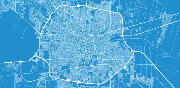 Mapa urbano de Córdoba, Argentina — Vector de stock