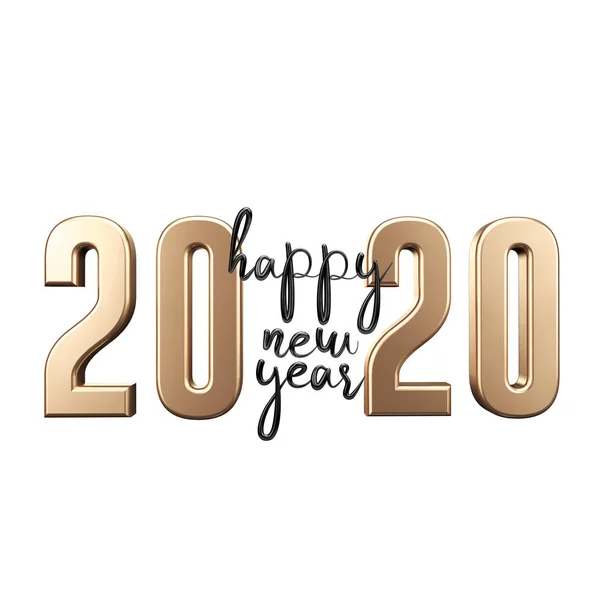 2020年の新年明けましておめでとうございます。3Dレンダリング — ストック写真