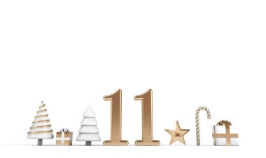 Noel 'in 12 günü. 11. gün şenlik geçmişi. 3d Hazırlama