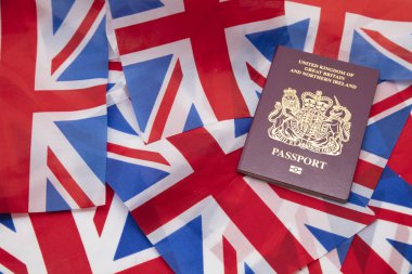 Birleşik Krallık, Büyük Britanya Birleşik Devletleri bayrağında seyahat pasaportu