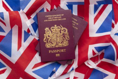 Birleşik Krallık, Büyük Britanya Birleşik Devletleri bayrağında seyahat pasaportu