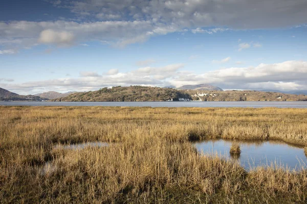 View over the beautiful landscape of the Dwyryd Estuary in North Wales — Stock Photo, Image