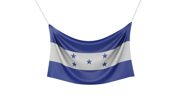 Honduras nationale Flagge hängt Stoffbanner. 3D-Darstellung — Stockfoto