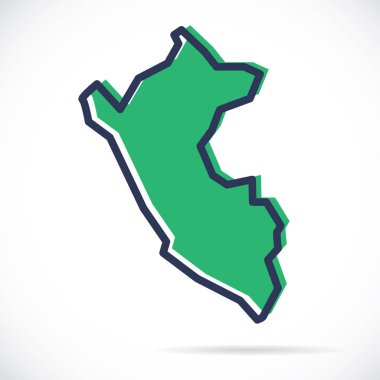 Peru 'nun biçimlendirilmiş basit özet haritası