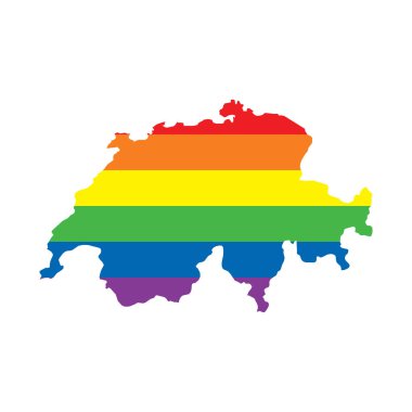 İsviçre Lgbtq gay gurur bayrağı haritası