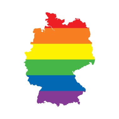 Almanya Lgbtq gay gurur bayrağı haritası