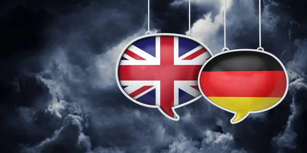 UK and Germany brexit negotiation talks. 3D Rednering — 스톡 사진