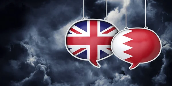 UK and Bahrain brexit negotiation talks. 3D Rednering — 스톡 사진