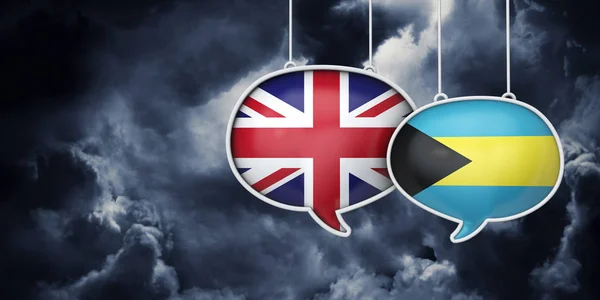 Conversações de negociação brexit do Reino Unido e das bahamas. Rednering 3D — Fotografia de Stock