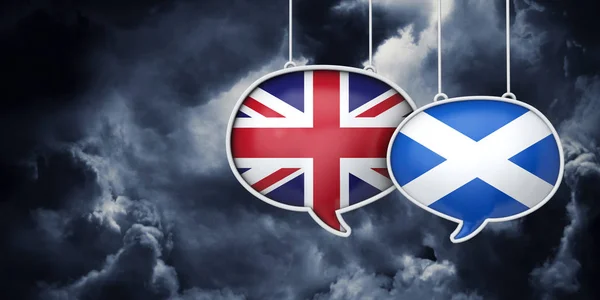 UK and Scotland brexit negotiation talks. 3D Rednering — 스톡 사진
