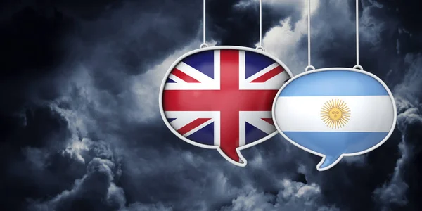 Ук і Аргентина ведуть переговори. 3d Rednering — стокове фото