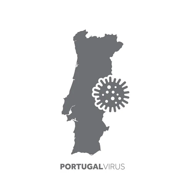 Portugalsko zmapovalo virus mikrobem. Nemoc a propuknutí nemoci — Stockový vektor