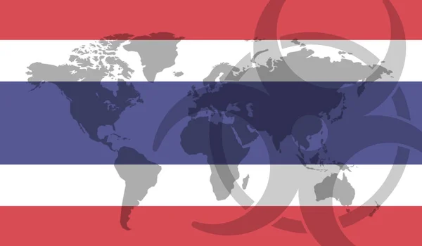 Thailand flag global disease outbreak concept — Stok fotoğraf