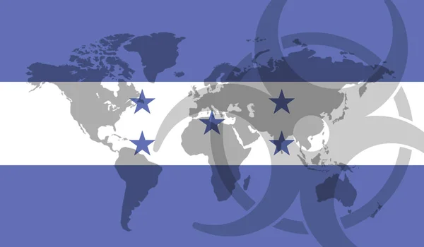 Honduras flag global disease outbreak concept — Stock Photo, Image