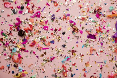 Parlak renkli parti, ışıl ışıl parti konfeti geçmişi