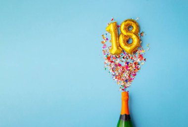 18. yıldönümü şampanya şişesi patlaması.