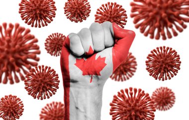 Kanada bayrak yumruğu Coronavius hastalığıyla savaşıyor