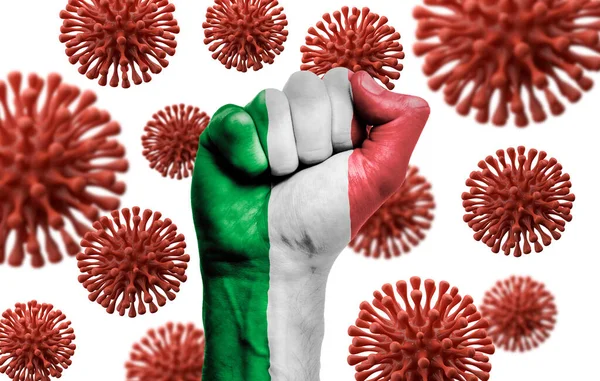 코로나 비루스 병 과싸우고 있는 이탈리아 — 스톡 사진
