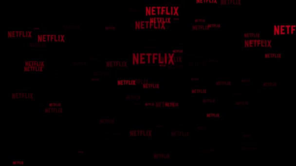 LONDRES, Royaume-Uni - 26 février 2019 : Le logo Netflix passe à travers l'animation — Video