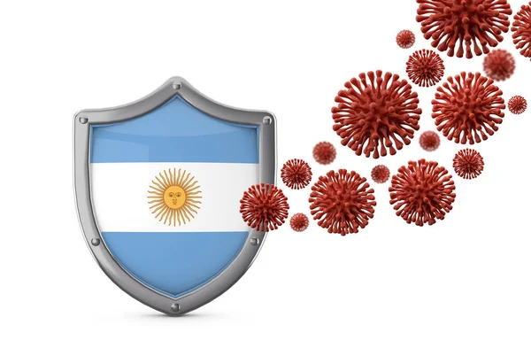 Аргентина захищає прапори від вірусу. 3d Render — стокове фото