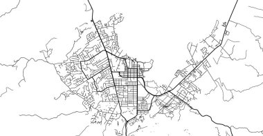 Şehir vektör şehir haritası Rotorua, Yeni Zelanda